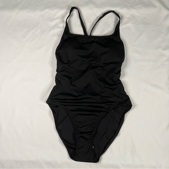 Andie The Marina Size Small Black One Piece Swimsuit Classic Strappy Open Back - Picture 2 of 9